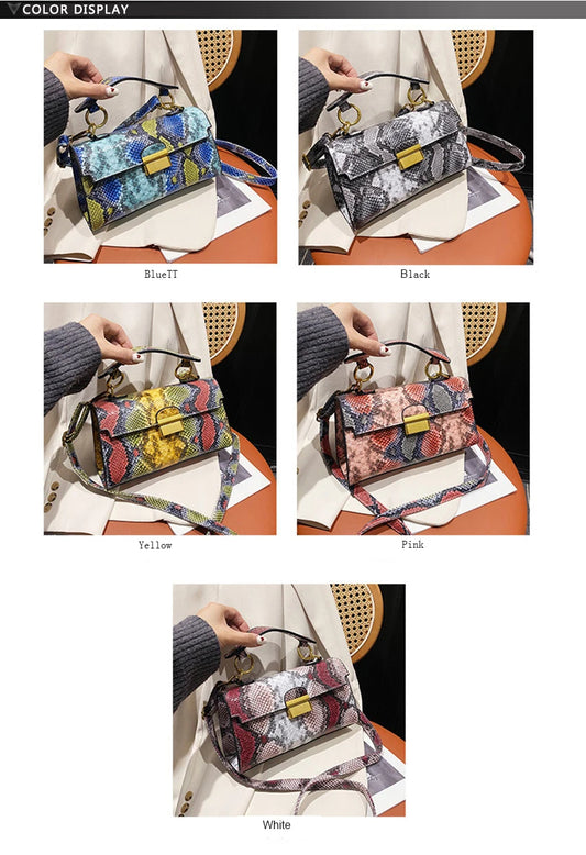 Luxury Snake Pattern Crossbody Shoulder Bag