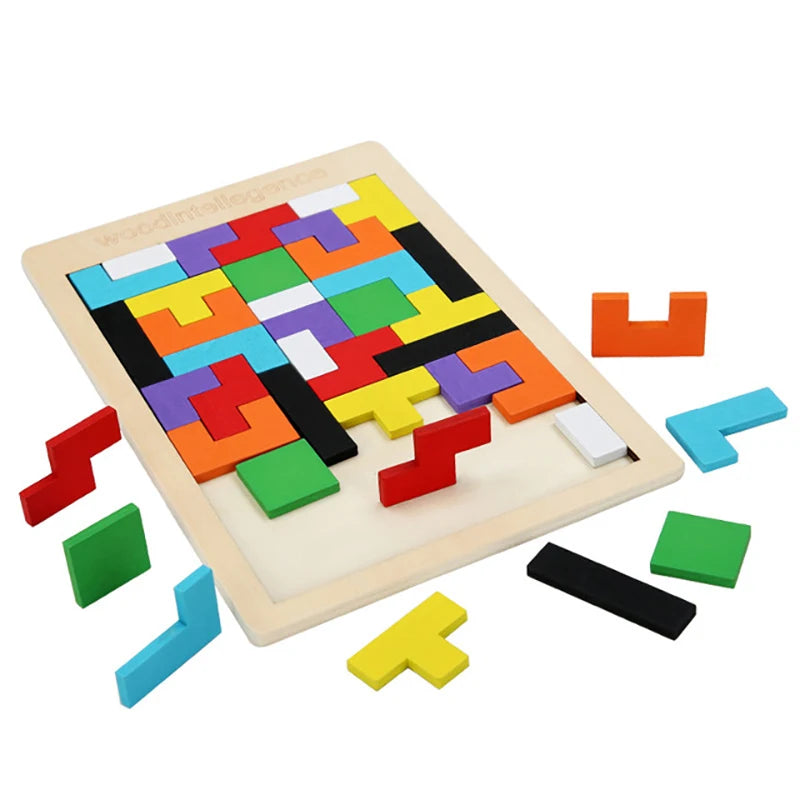 1 Set Wooden Blocks Puzzle Toy
