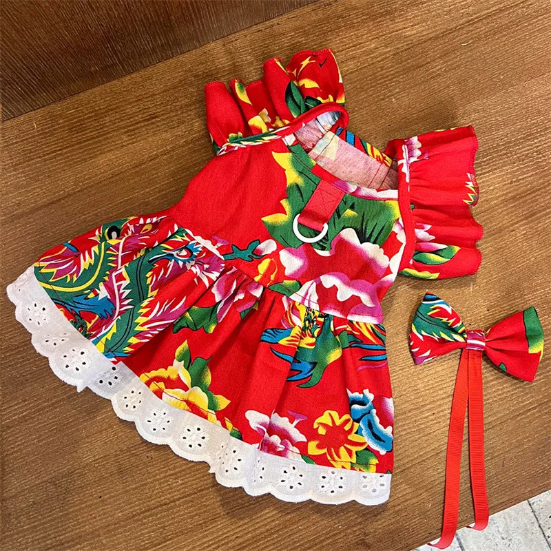 Princess Plaid Pet Dress for Dogs & Cats