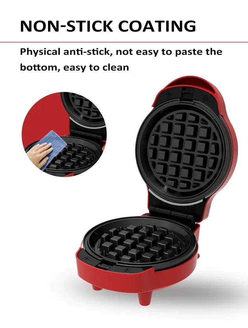 Houselin Mini Waffles Maker with 5 Removable Plates