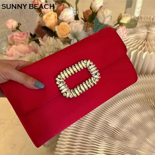 Satin Minaudiere Evening Clutch