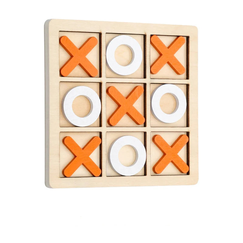 Solid Wooden Tic Tac Toe Board Game