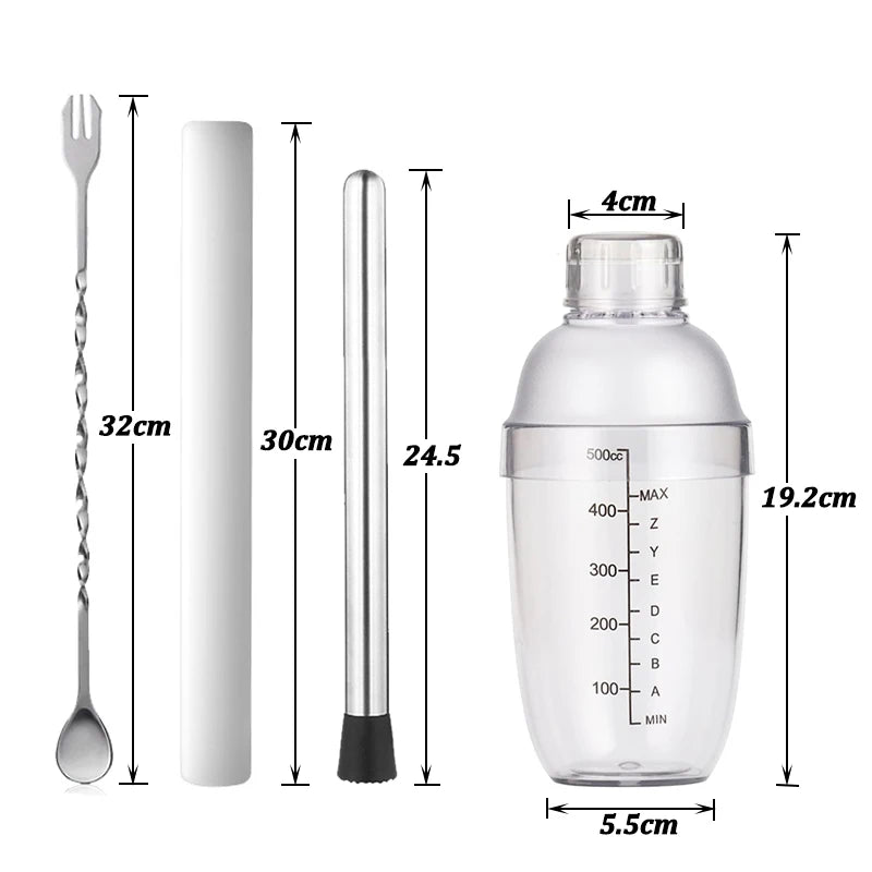 500ml Plastic Cocktail Shaker