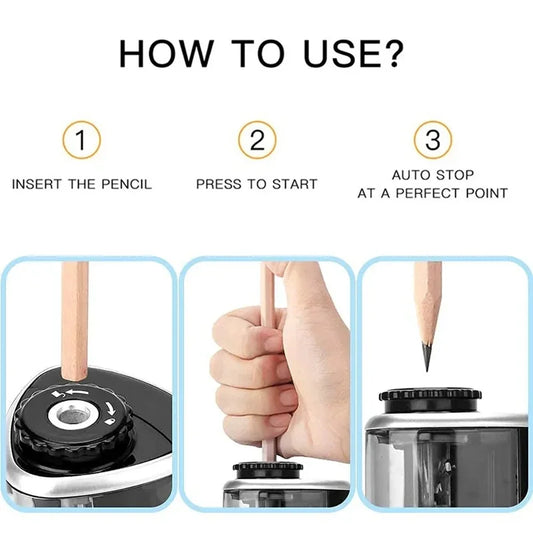 Tenwin 8005 Electric & Manual 2-in-1 Pencil Sharpener