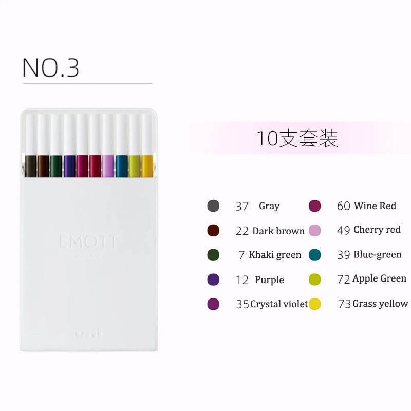 5pc Uni EMOTT Fiber Marker Pen water-based