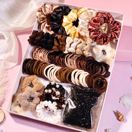 Brown Hair Accessories Set