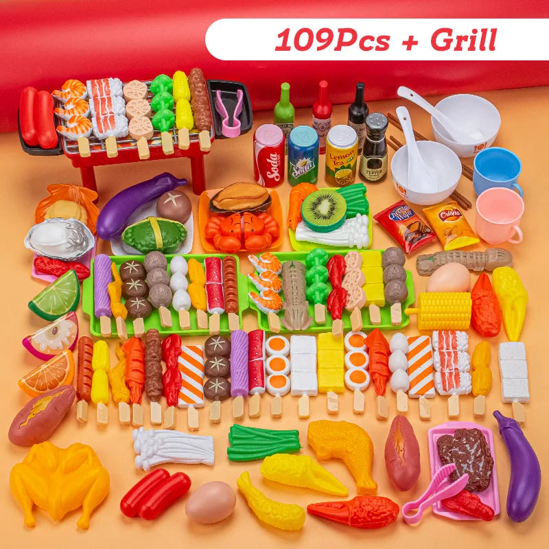 Mini Kitchen Pretend Play Toys Barbecue Set