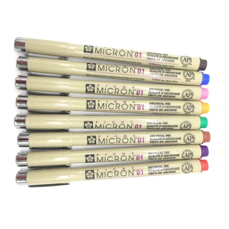 Set of 8/14colors SAKURA Pigma Micron Liner Pen 0.25mm 0.45mm