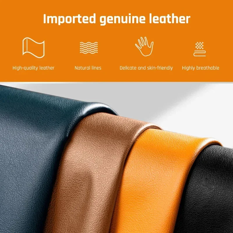Luxury Leather Magnetic Wireless Charging Case For iPhone