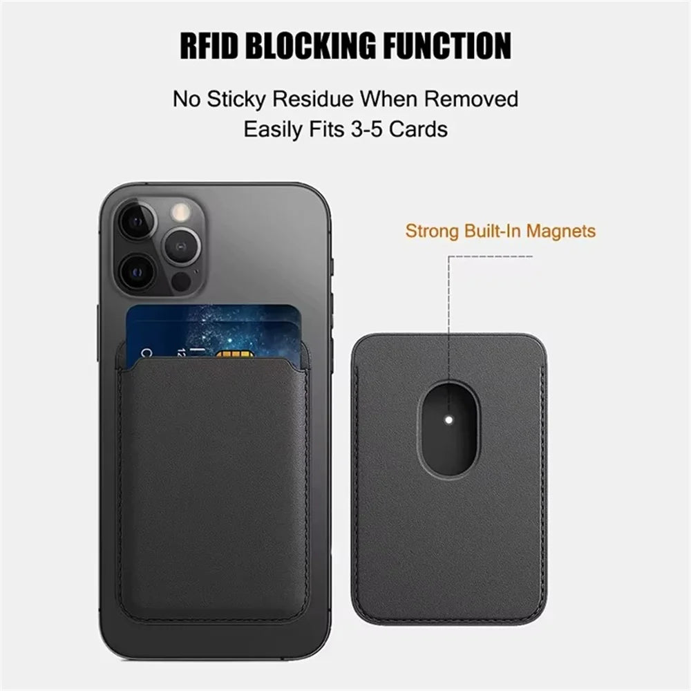 Magnetic Leather Wallet Case for iPhone