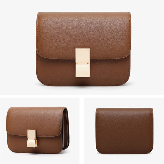 Retro Palm Texture Flap Messenger Bag