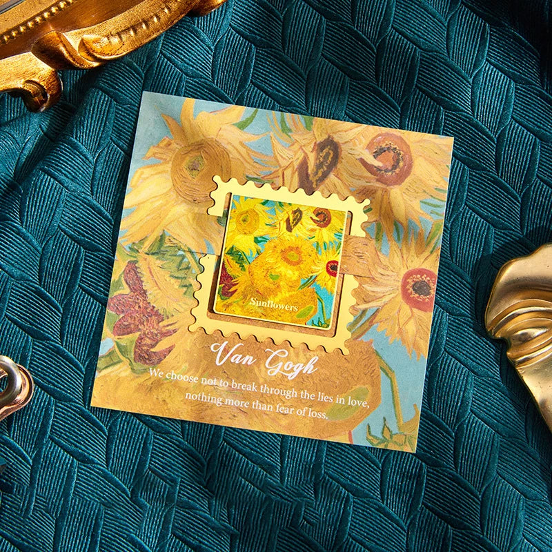 Metal Sunflower Oil Painting Bookmark