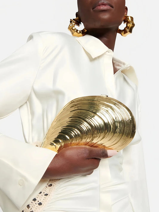 Retro Metal Large Shell Acrylic Bag