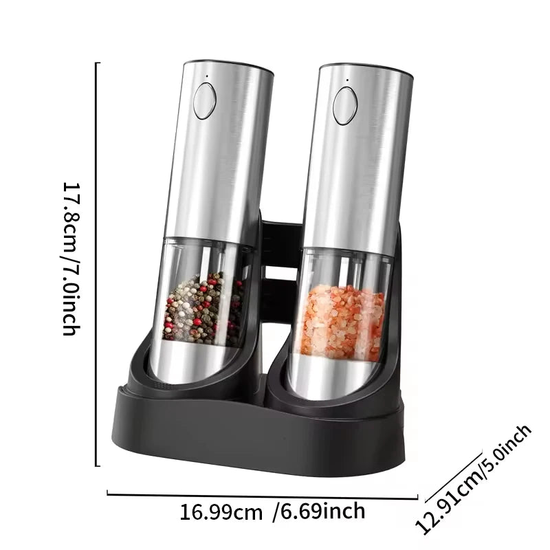 Electric Spice Grinder Set with Charging Base