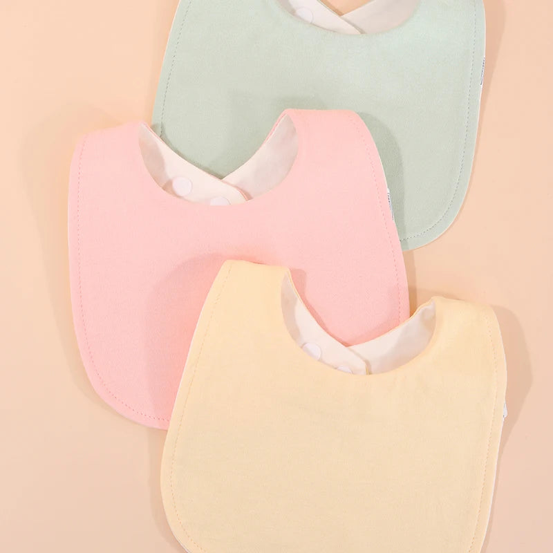 3Pcs/Set Cotton Waterproof Baby Bibs