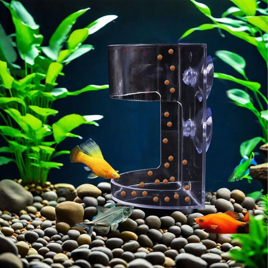 Transparent Aquarium Feeding Ring & Food Dish