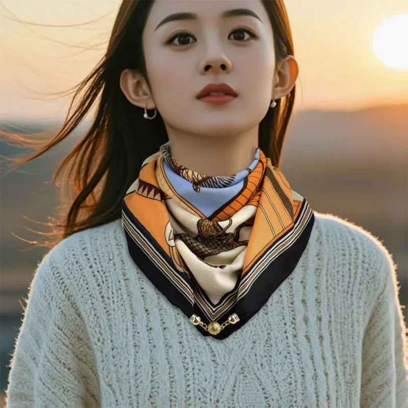 Luxury Design Magnetic Square Scarf