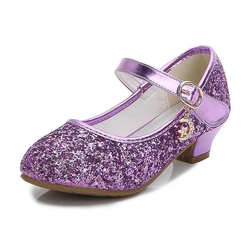 Girls Purple High Heels Shoes