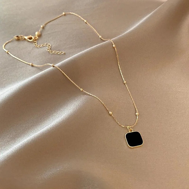 Black Square Pendant