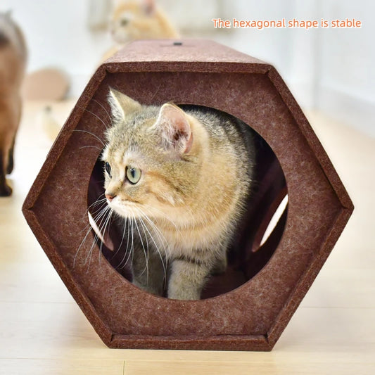 Foldable Cat Tunnel Toy for Indoor Cats