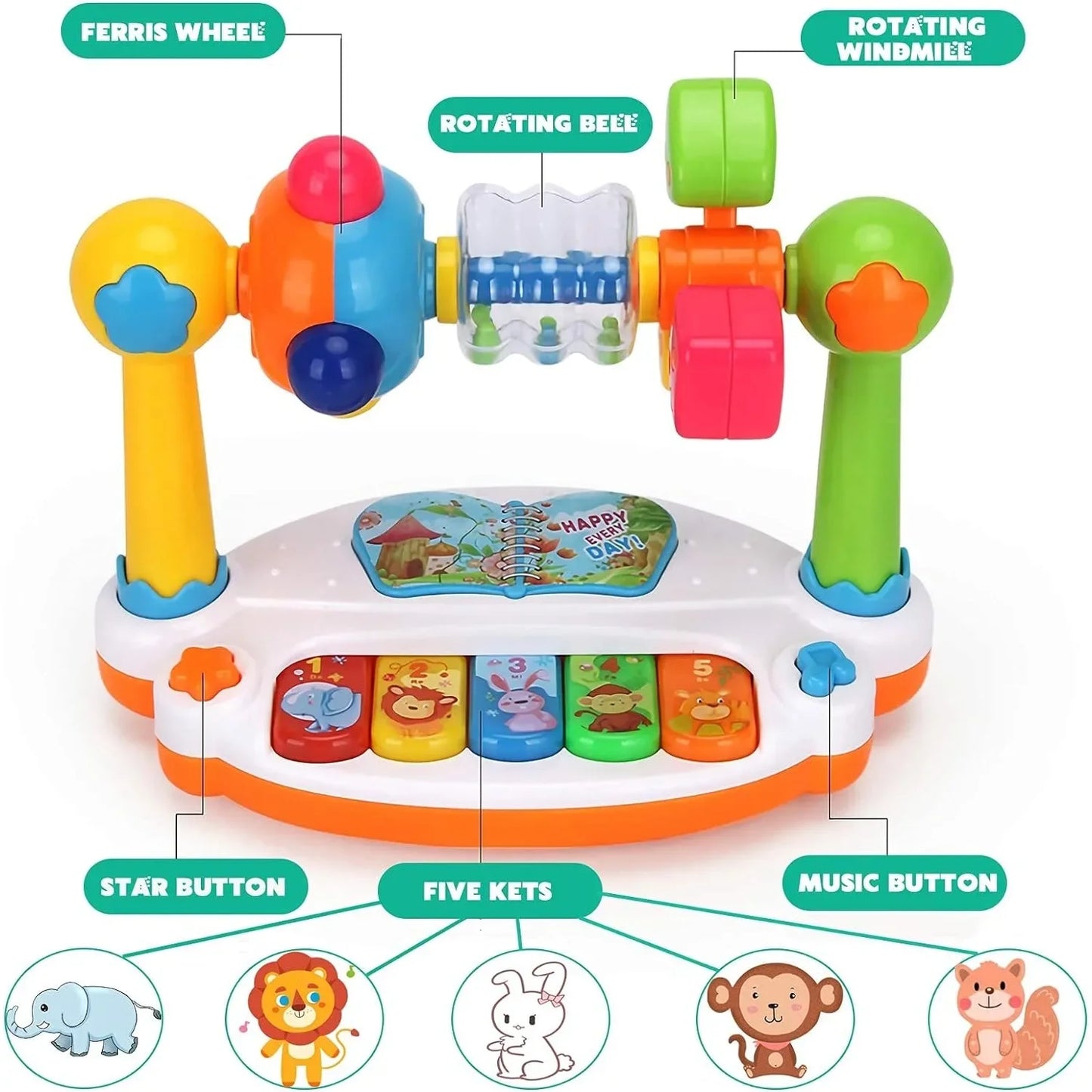 Baby Piano Toy With Light Sound