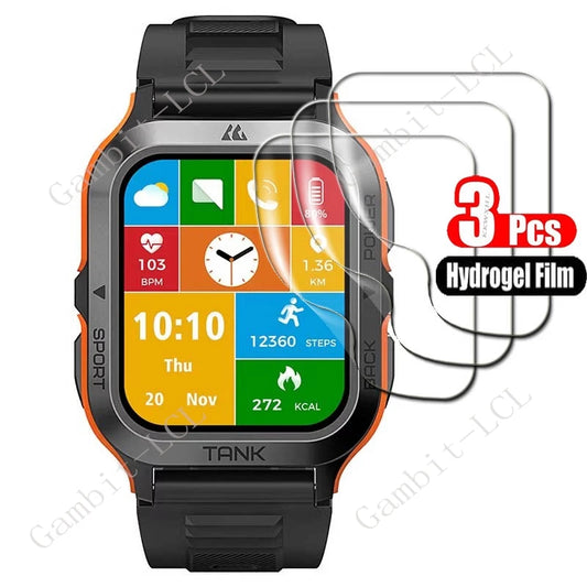 Smart Watch 3Pcs Hydrogel Film Screen Protector Cover
