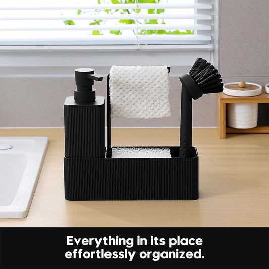 Matte Black Kitchen Soap Dispenser Set
