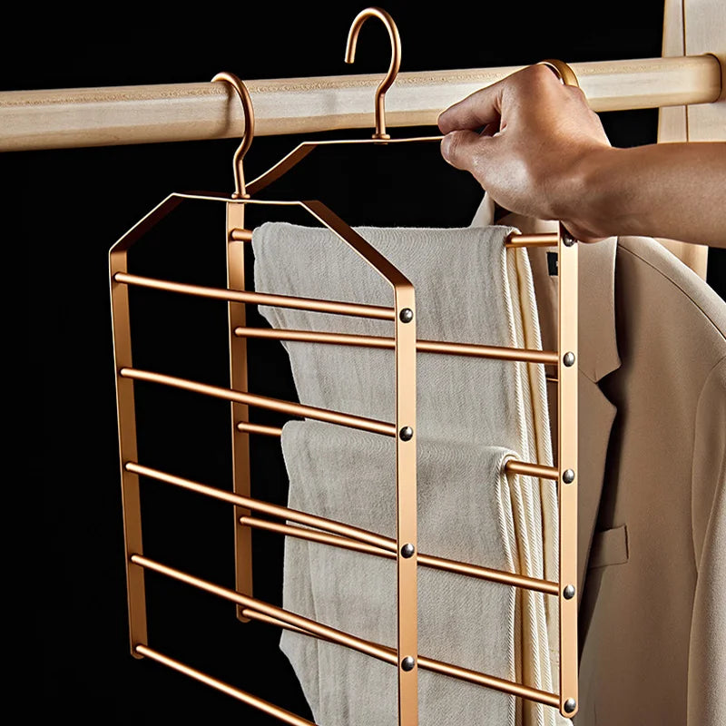 1Pc 5 in 1 Gold Pant Hanger
