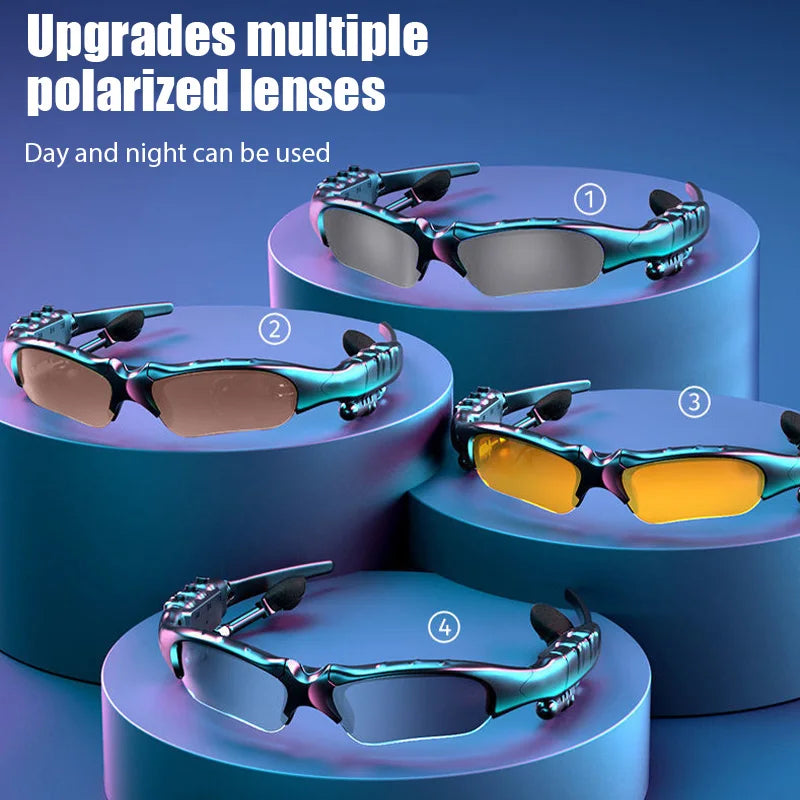 Sports Stereo Wireless Bluetooth Earphones Cycling Sunglasses