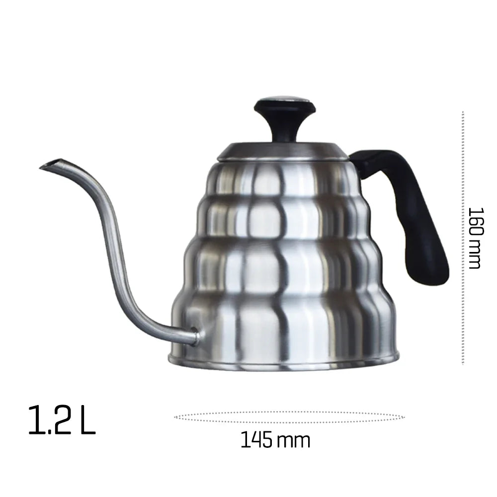 Gooseneck Coffee Kettle with Built-In Thermometer – 1L & 1.2L
