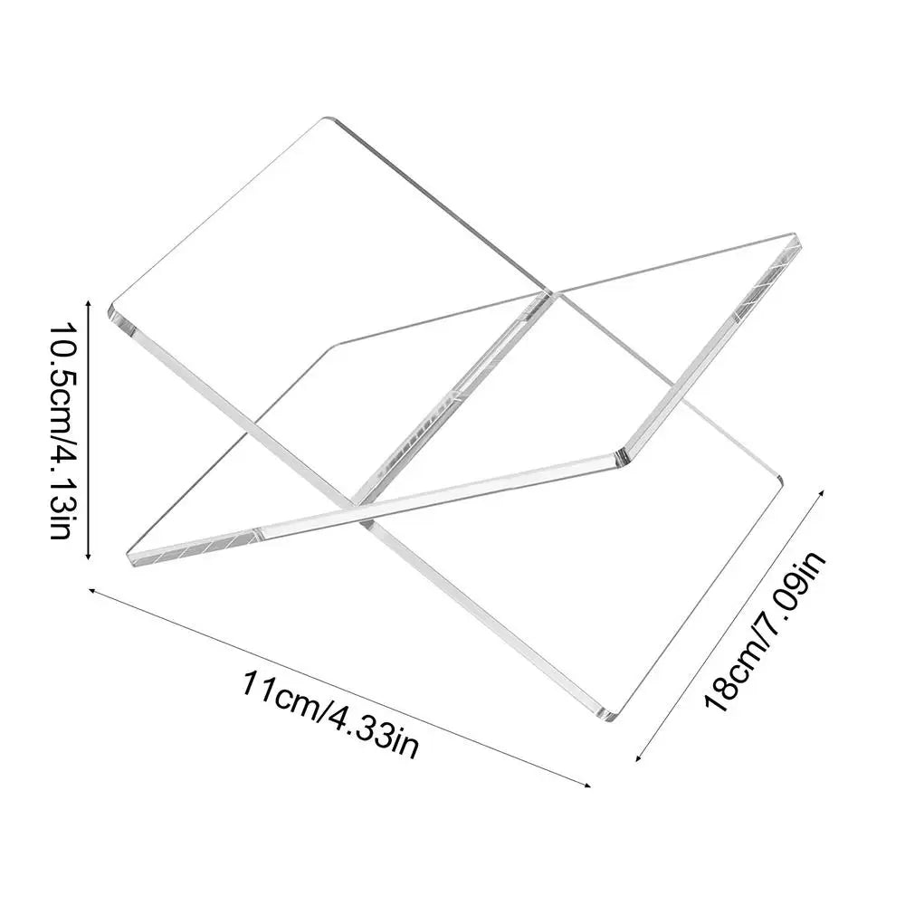 Clear Acrylic X-Shaped Book Display Stand