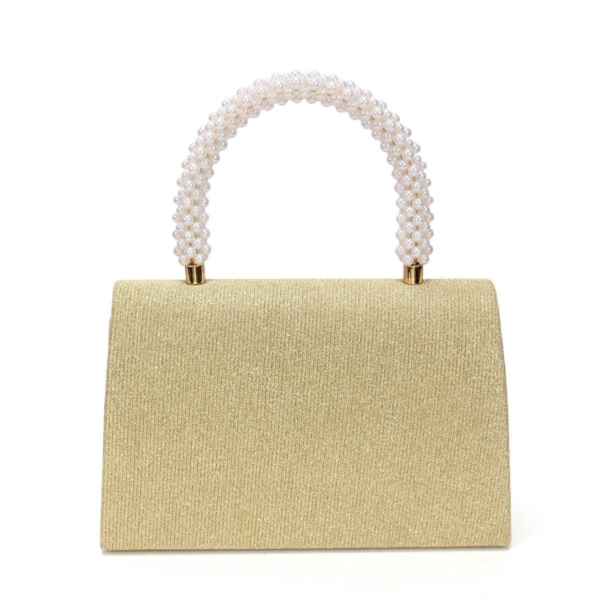 Metal Pearl Glitter Evening Clutch Bag