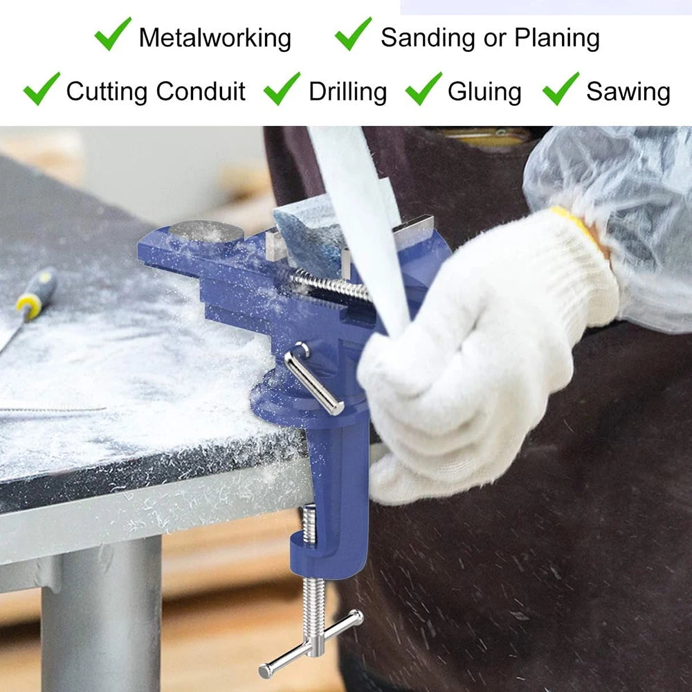 Universal Table Vise Multi-functional Portable 360° Swivel Base Clamp