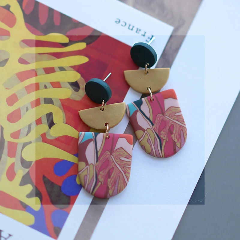 Art Floral Pattern Earrings