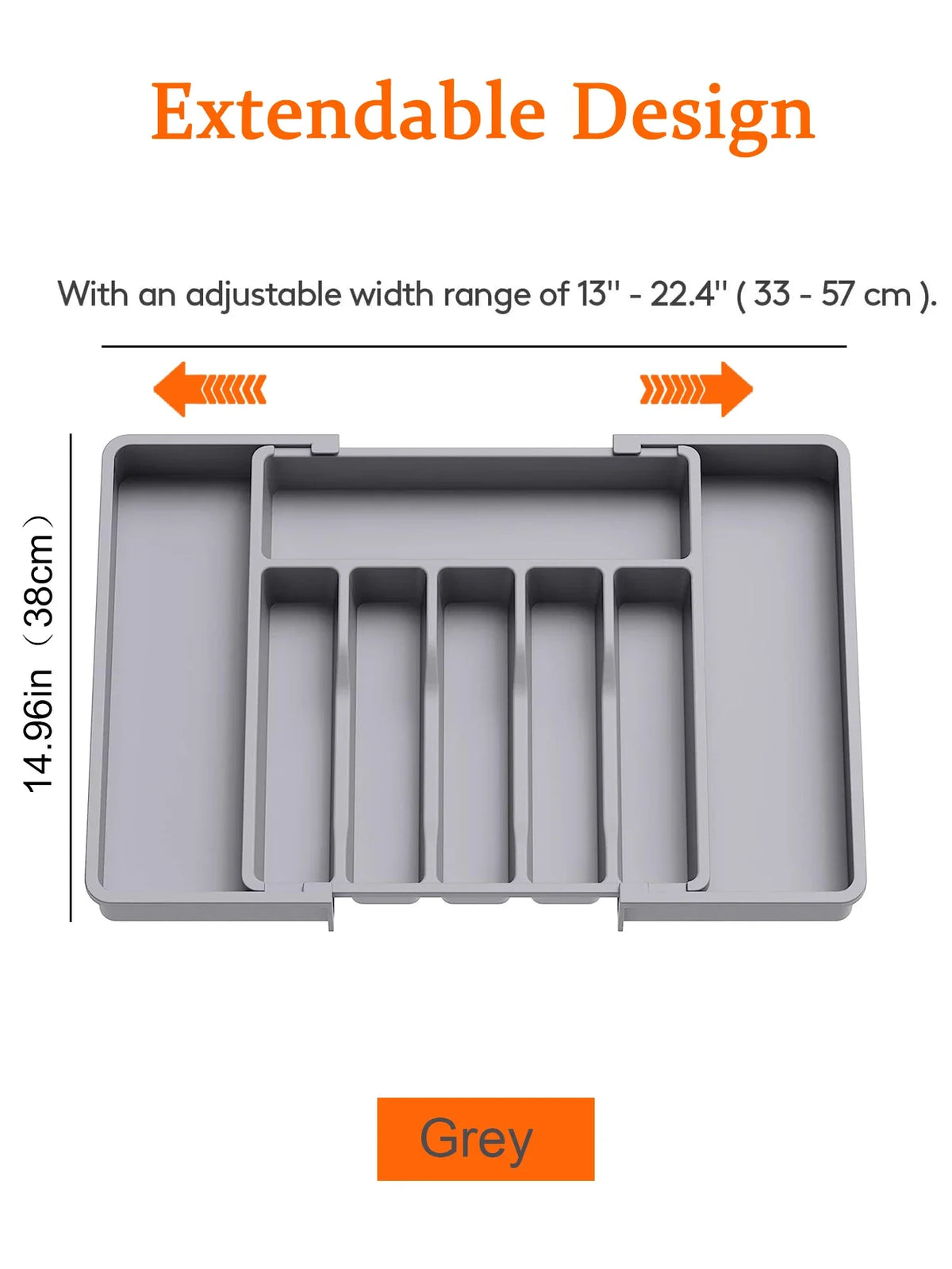 Adjustable Retractable Cutlery Drawer Organizer