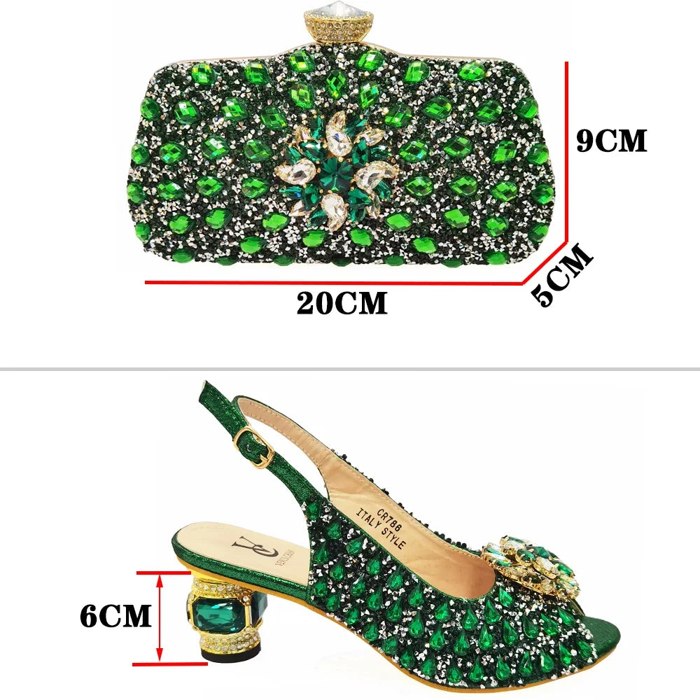 Women Italian Leather Shoe and Bag Set