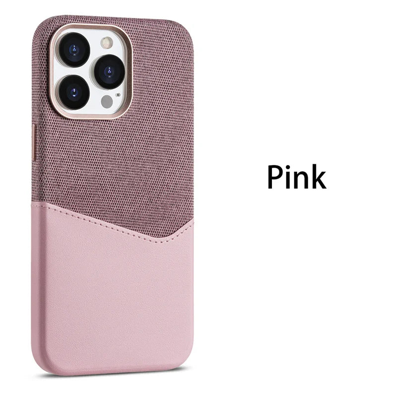 Double Leather Microfiber Magnetic Phone Case For iPhone