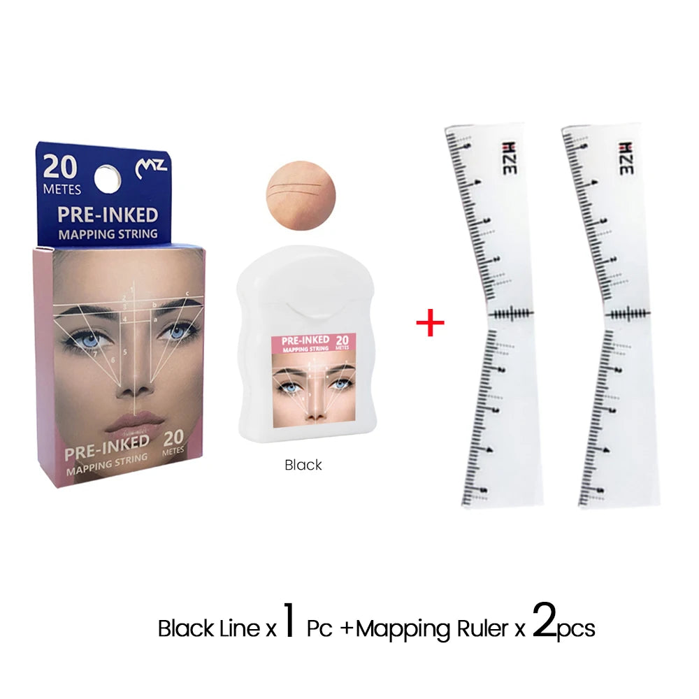 Marker Thread Tattoo Brows Mapping Ruler Kit