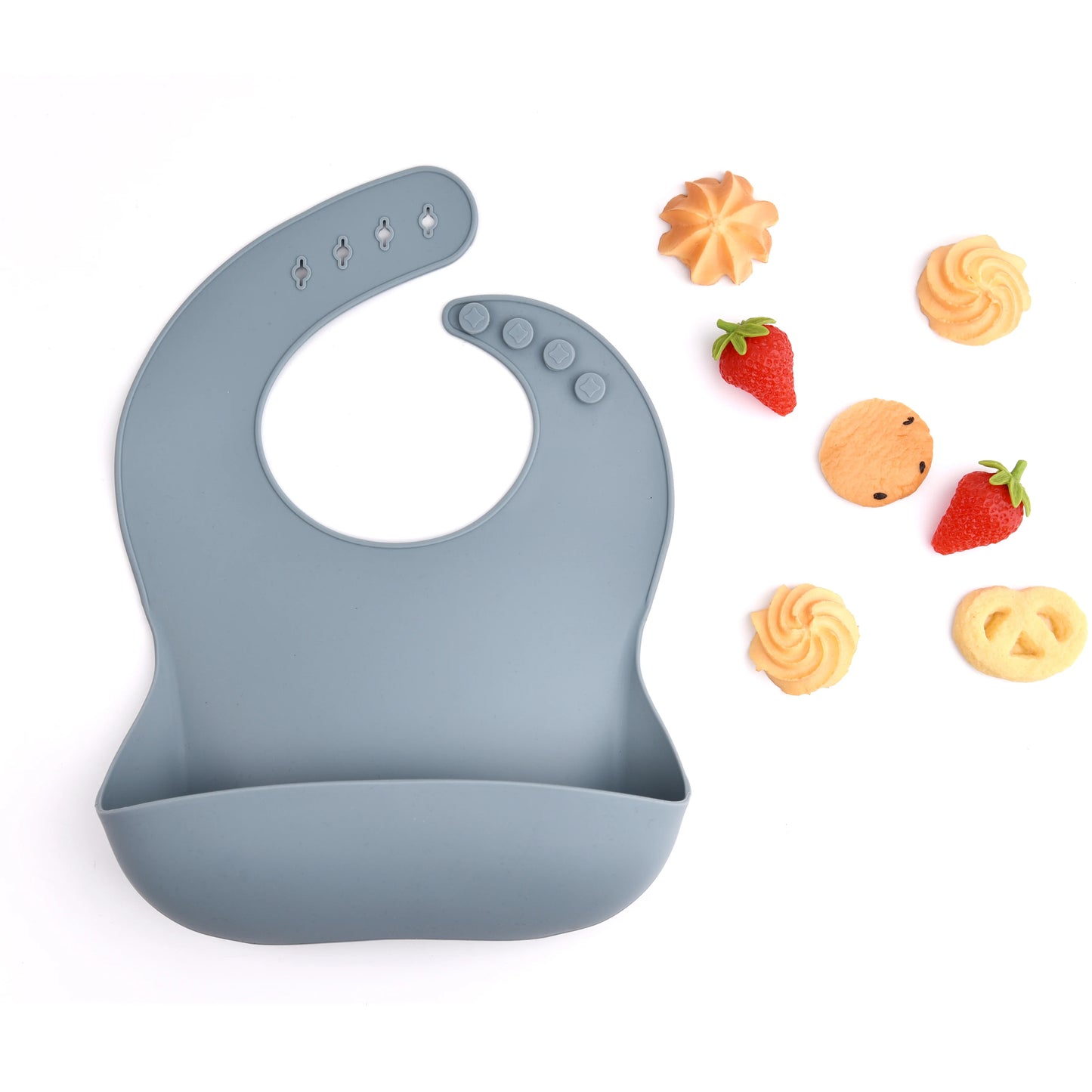 Waterproof Silicone Baby Bib With Food Catcher