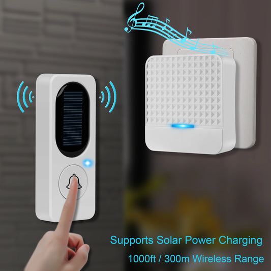 Solar Powered Wireless Doorbell Kit