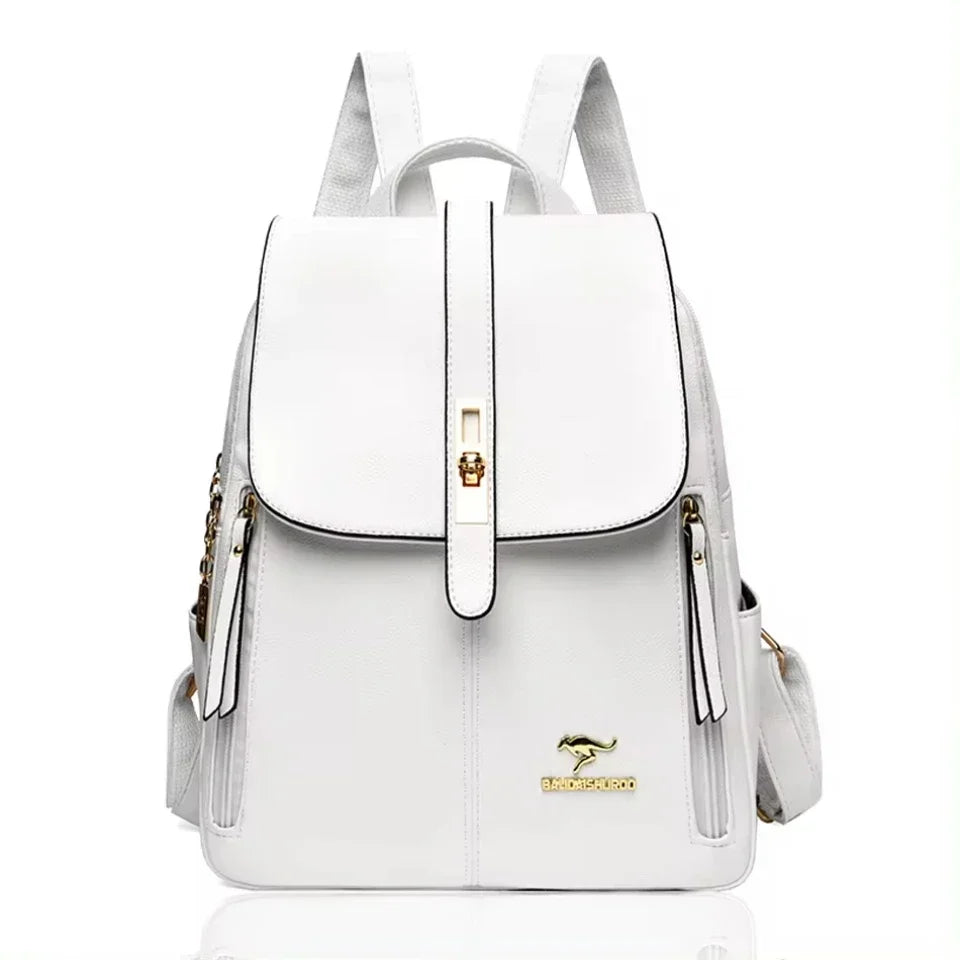 Vintage Leather Backpack for Women
