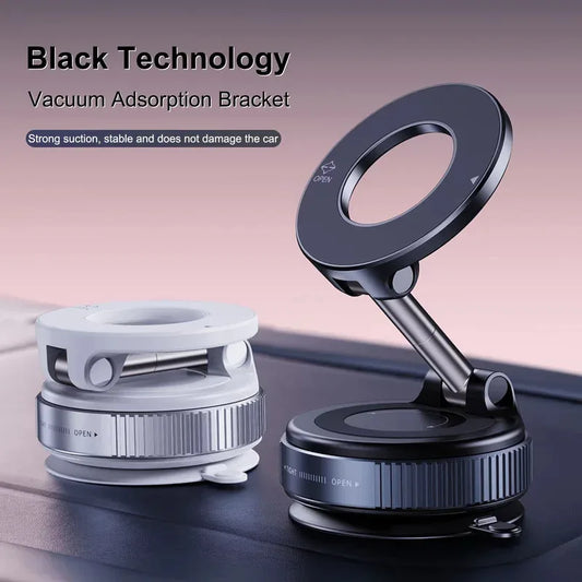 Foldable Magnetic Vacuum Suction Car Phone Holder