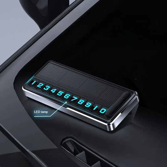 1Pc Solar Car Phone Number Plate
