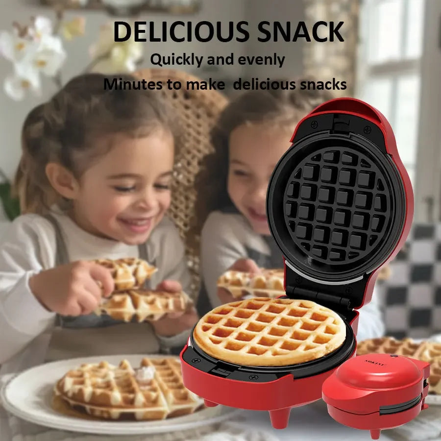 Houselin Mini Waffles Maker with 5 Removable Plates