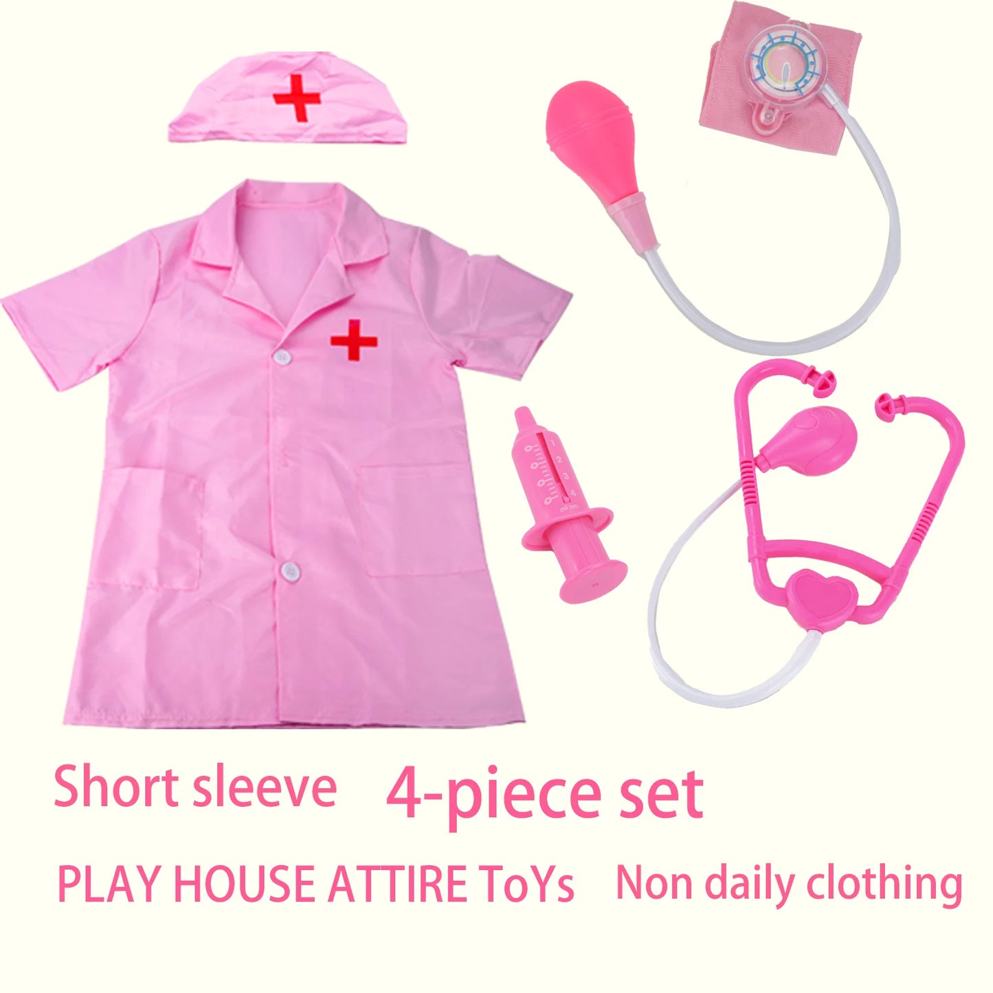 Children'S Family Doctor Suit Short/ Long Sleeved