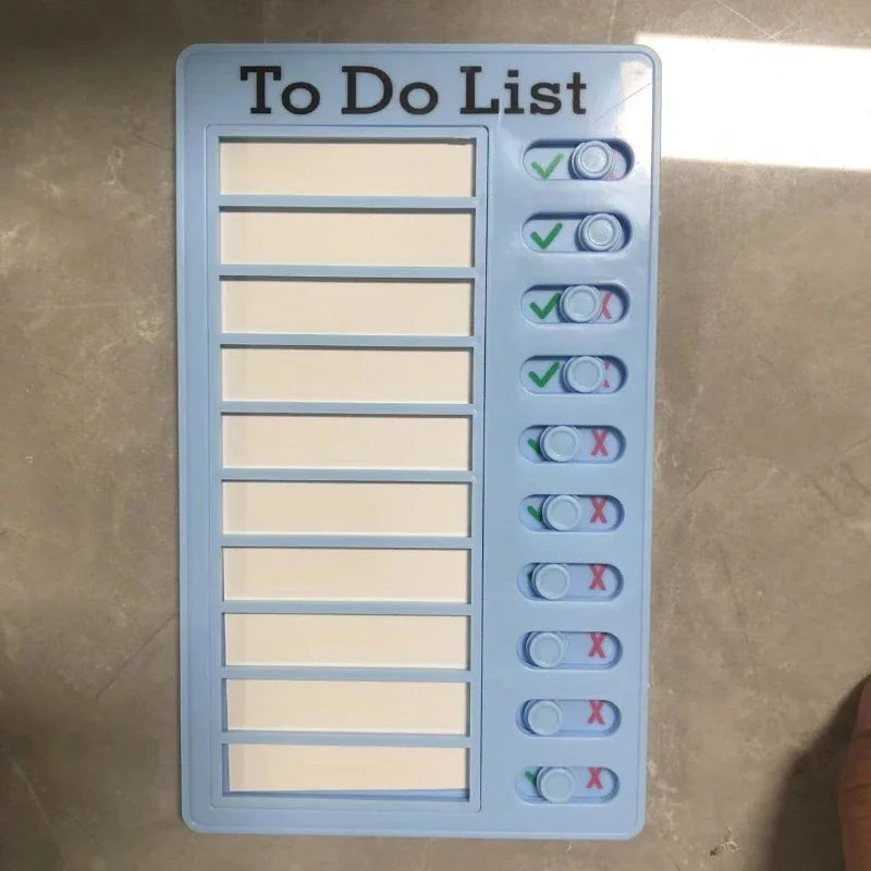 1 Pc Kids Chore Chart with 20 Pcs Blank Card,Plastic Checklist Board