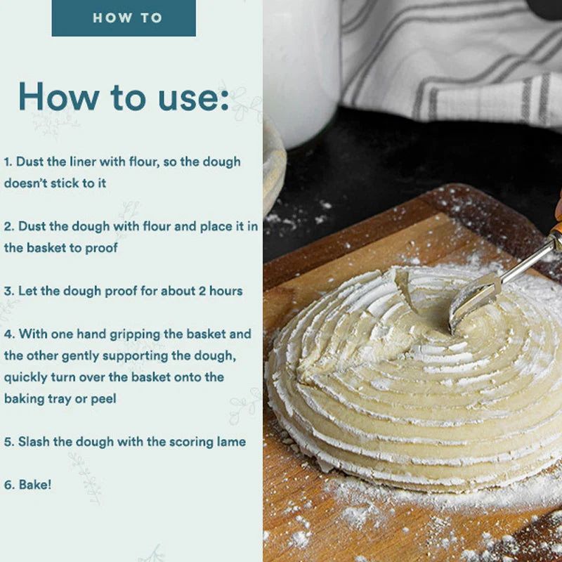 Banneton Set or Bread Tools Optional Natural Rattan Basket