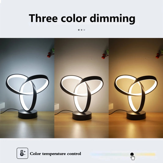 USB Modern Art Desk Lamp with Tri-Color Lighting