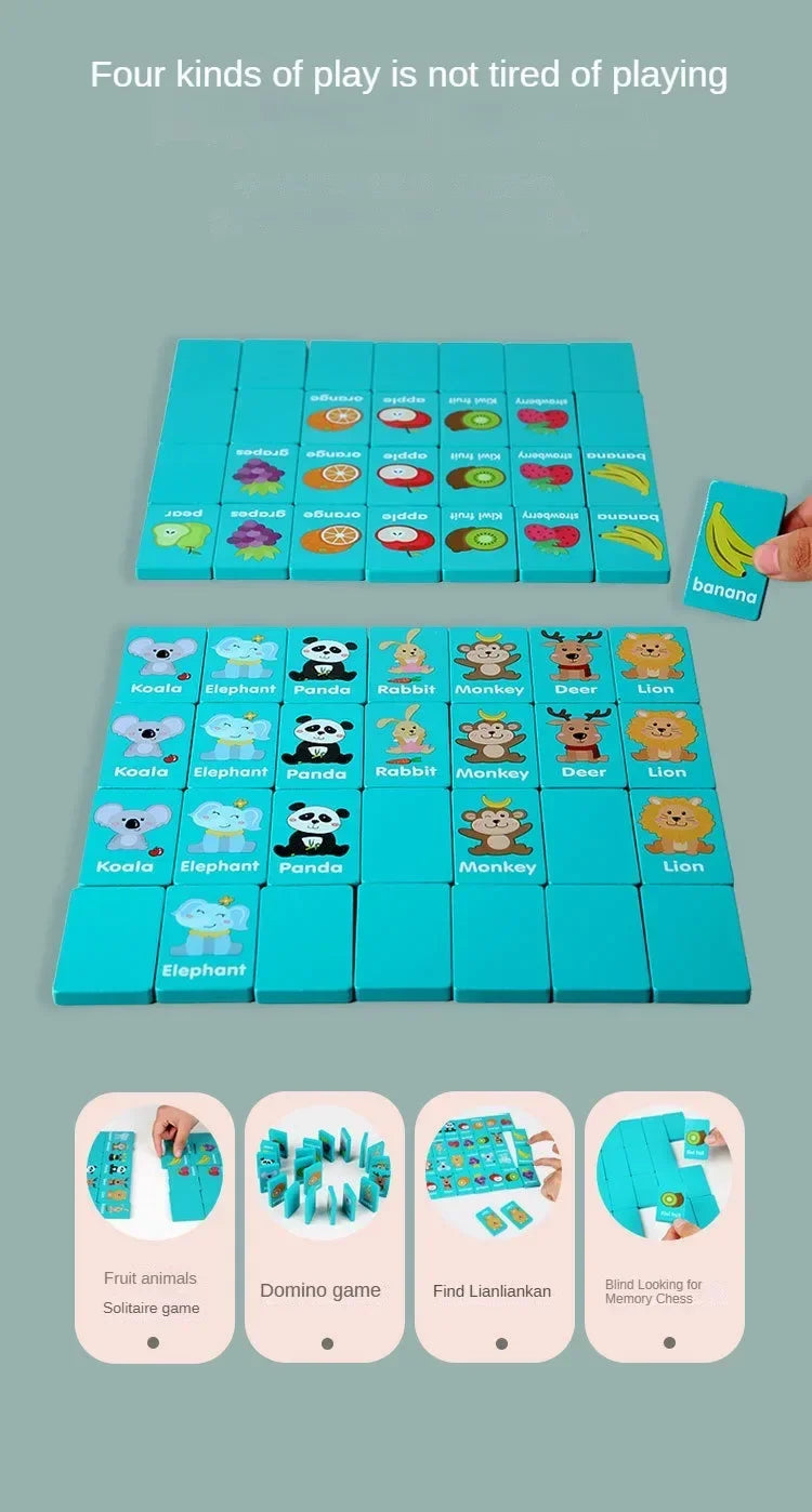 Children Hand Scratch Wooden Puzzle Toy
