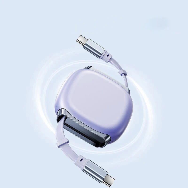 100W 6A Retractable USB-C Fast Charging Cable